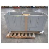 Glacier Bay Candlesby 60 in. W x 19 in. D Bath Vanity in Sterling Gray CD60P2-ST