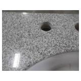 Home Decorators Collection Fremont 72 in. W x 22 in. D Double Vanity in White with Granite Vanity Top in Grey with White Basin MD-V1792