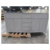 Home Decorators Collection Fremont 72 in. W x 22 in. D Double Vanity in White with Granite Vanity Top in Grey with White Basin MD-V1792