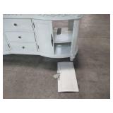 Home Decorators Collection Chelsea 72 in. Double Vanity in Antique White with Marble Vanity Top in White 1589300410