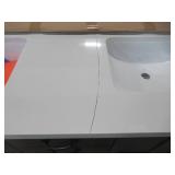 allen + roth Kingscote 60-in Espresso Double Sink Bathroom Vanity with White Engineered Stone Top WSL60RVE