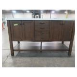 allen + roth Kingscote 60-in Espresso Double Sink Bathroom Vanity with White Engineered Stone Top WSL60RVE