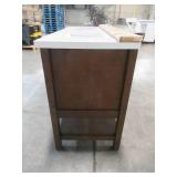 allen + roth Kingscote 60-in Espresso Double Sink Bathroom Vanity with White Engineered Stone Top WSL60RVE