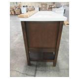 allen + roth Kingscote 60-in Espresso Double Sink Bathroom Vanity with White Engineered Stone Top WSL60RVE