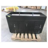 Ariel Hamlet 54 in. W x 21.5 in. D x 33.5 in. H Bath Vanity Cabinet Only in Black F055S-BC-BLK