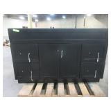 Ariel Hamlet 54 in. W x 21.5 in. D x 33.5 in. H Bath Vanity Cabinet Only in Black F055S-BC-BLK