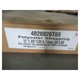 PAC Strapping 4828826T65 1/2" x .028" Dry Green General Purpose Machine Grade Polyester Strapping, 6500
