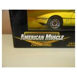 1/18 SCALE DIE-CAST - AMERICAN MUSCLE 1986 CHEVY CORVETTE. NEW IN BOX. GREAT PIECE - SEE PICTURES.