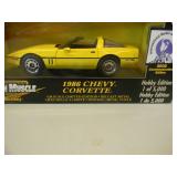 1/18 SCALE DIE-CAST - AMERICAN MUSCLE 1986 CHEVY CORVETTE. NEW IN BOX. GREAT PIECE - SEE PICTURES.