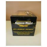 1/18 SCALE DIE-CAST - AMERICAN MUSCLE 1971 DODGE DEMON . NEW IN BOX. GREAT PIECE - SEE PICTURES.