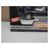 1/18 SCALE DIE-CAST - AMERICAN MUSCLE 1963 CORVETTE STING RAY. NEW IN BOX. GREAT PIECE - SEE PICTURES.