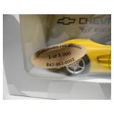 1/18 SCALE DIE-CAST - UT MODELS 1/5,000 YELLOW CORVETTE. NEW IN BOX. GREAT PIECE - SEE PICTURES.
