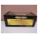 AWESOME! 1/18 SCALE DIE-CAST - AMERICAN MUSCLE 10 YEAR ANNIVERSARY 1961 CORVETTE HARDTOP. NEW IN BOX. GREAT PIECE - SEE PICTURES.