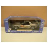 1/18 SCALE DIE-CAST - OLYMPIC TORCH RELAY 2001 CHEVROLET CORVETTE Z06 . NEW IN BOX. GREAT PIECE - SEE PICTURES.