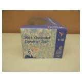 1/18 SCALE DIE-CAST - OLYMPIC TORCH RELAY 2001 CHEVROLET CORVETTE Z06 . NEW IN BOX. GREAT PIECE - SEE PICTURES.