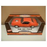 AWESOME! 1/18 SCALE DIE-CAST - AMERICAN MUSCLE COLLECTORS EDITION 1970 440 SIX PACK. NEW IN BOX. GREAT PIECE - SEE PICTURES.