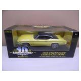 1/18 SCALE DIE-CAST - AMERICAN MUSCLE 10 YEARS 1969 CHEVROLET CHEVELLE SS396. NEW IN BOX. GREAT PIECE - SEE PICTURES.