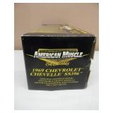 1/18 SCALE DIE-CAST - AMERICAN MUSCLE 10 YEARS 1969 CHEVROLET CHEVELLE SS396. NEW IN BOX. GREAT PIECE - SEE PICTURES.