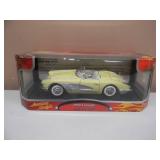 1/18 SCALE DIE-CAST - BACKLOT UNIVERSAL "AMERICAN GRAFFITTI 1958 CORVETTE" - AWESOME, NEW IN BOX! - GREAT PIECE! - SEE PICTURES!