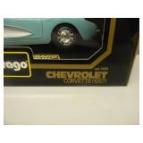 1/18 SCALE DIE-CAST - BURAGO 1957 CHEVROLET CORVETTE - NEW IN BOX! - GREAT PIECE! - SEE PICTURES!