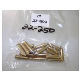 17 Polish Brass 22-250.  Ammunition Cases