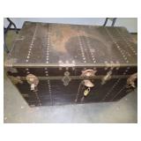 Vintage Steamers Trunk with Key and Inserts