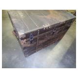 Vintage Steamers Trunk with Key and Inserts