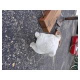 Vintage Lot, Wood Clamp, Candle Holder, Horse Shoes, and Dog