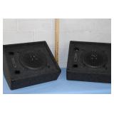 PAIR of Wright Sound Systems AM-12 Pro Audio Wedge 100-Watt Speakers