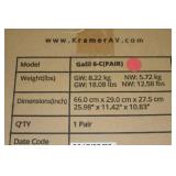 NEW - PAIR of Kramer Galil 6-C (White) 2-Way Closed-Back White Pro Audio Ceiling Speakers