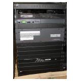 Two Middle Atlantic Equipment Racks with Miscellaneous Pro Audio Video & Power Distribution Items