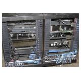 Two Middle Atlantic Equipment Racks with Miscellaneous Pro Audio Video & Power Distribution Items