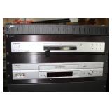 Middle Atlantic Equipment Rack with Sony VHS VCR DVD & Other Miscellaneous Pro Audio / Video Items