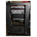 Middle Atlantic Equipment Rack with Sony VHS VCR DVD & Other Miscellaneous Pro Audio / Video Items