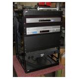 Middle Atlantic Equipment Rack with Sony VHS VCR DVD & Other Miscellaneous Pro Audio / Video Items