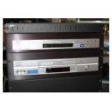 Middle Atlantic Equipment Rack with Sony VHS VCR DVD & Other Miscellaneous Pro Audio / Video Items