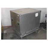 Large Heavy Duty Foam-Lined Equipment Shipping / Road Case with Handles & Casters