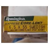 Remington Express Core-Lokt 6.5 x 55 Swedish 140 GR.