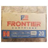 Hornady Frontier 5.56x45mm NATO 55 grain Ball (M193) Full Metal Jacket (FMJ) Brass Centerfire Rifle