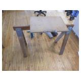Wooden Saw Horse with Mounted Table