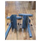Wooden Saw Horse with Mounted Table