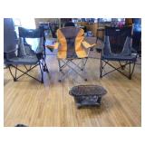 Folding Chairs and Portable Grill