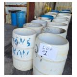 (#1) 55-Gallon Plastic Barrels - Lot of 20