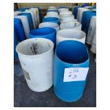 (#3) 55-Gallon Plastic Barrels - Lot of 20