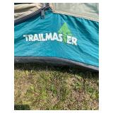 Trailmaster Tent, Coleman Portable Grill, Coleman Lantern