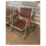 Vintage Wood and Metal Lawn Chairs