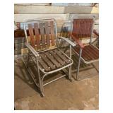 Vintage Wood and Metal Lawn Chairs