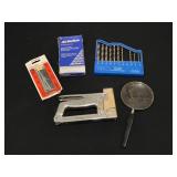 Universal Hex Shank, Spark Plugs, Bolts, Swingline Stapler, magnifying glass