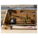 Level, Saws, Flask, Tools
