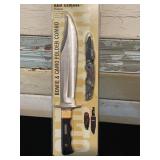 Schrade Old Timer Bowie and Camo Folder Knife Set New